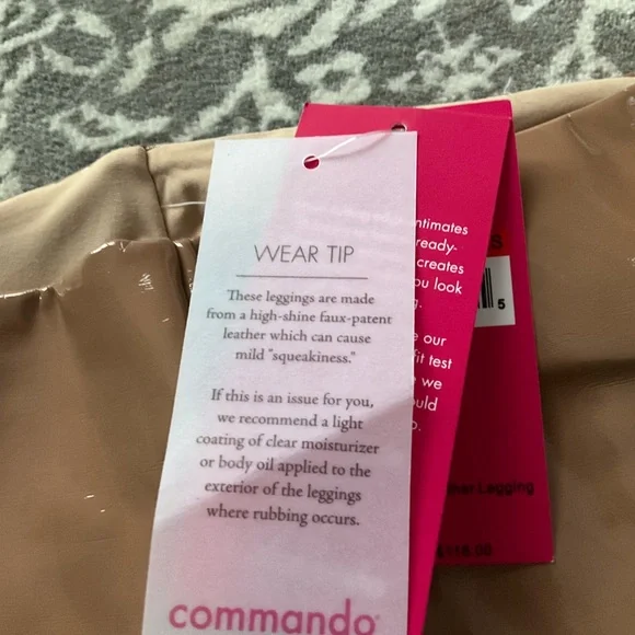 Commando Cocoa Faux Patent Leather Leggings XS - Picture 5 of 6